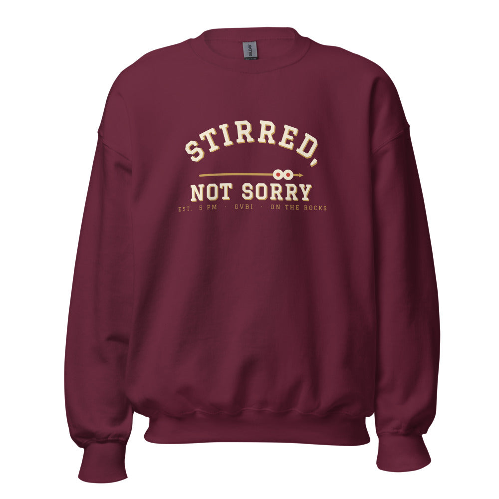 The Stirred, Not Sorry Crewneck in Maroon