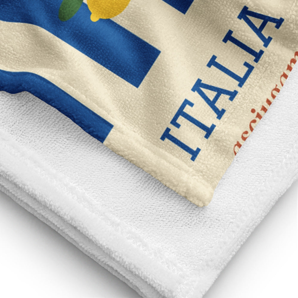 The Italia Summer Club Beach Towel, terry detail