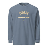 The Italia Summer Club Long Sleeve in Blue Jean, front