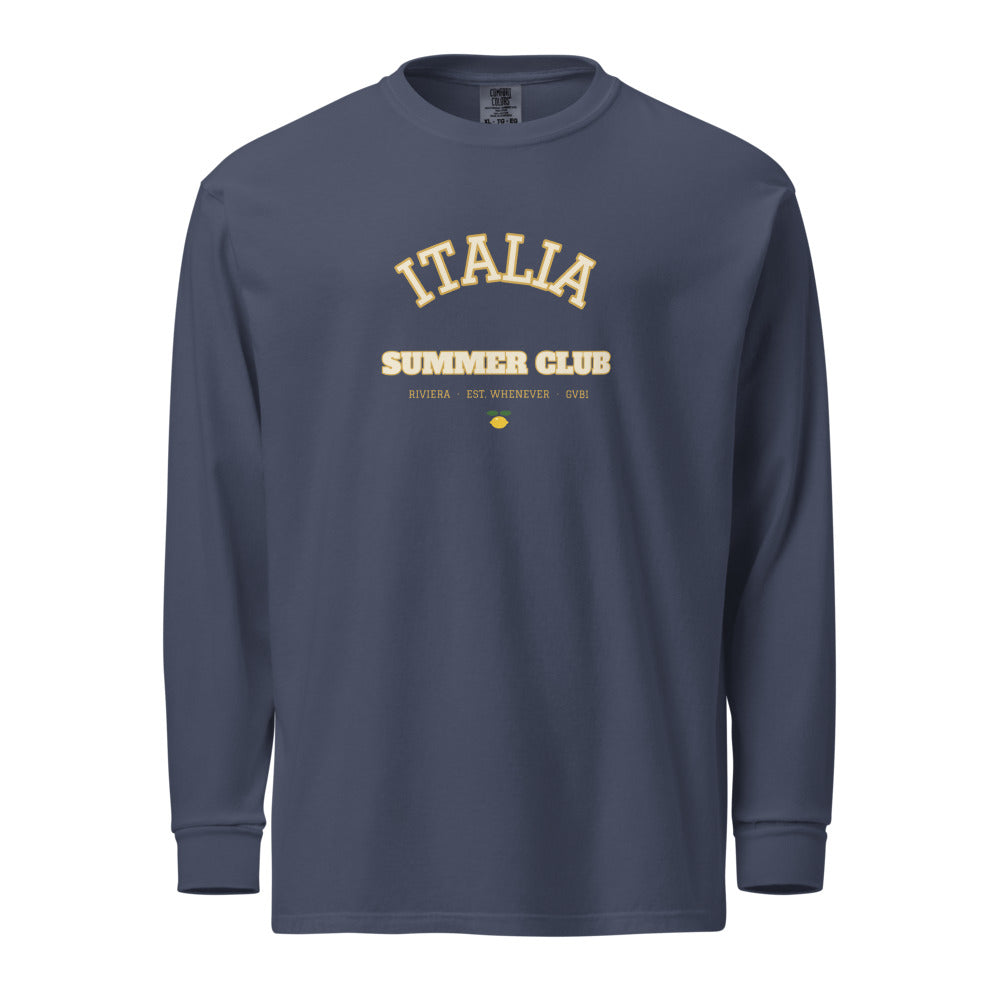 The Italia Summer Club Long Sleeve in Navy, front