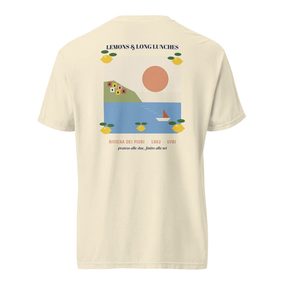 The Lemons & Long Lunches Tee in Ivory, back