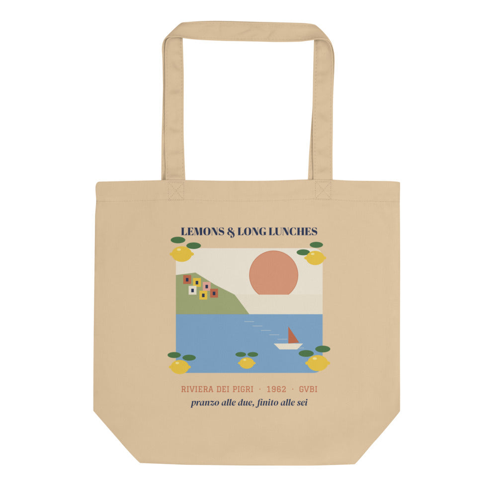 The Lemons & Long Lunches Tote in Natural, front