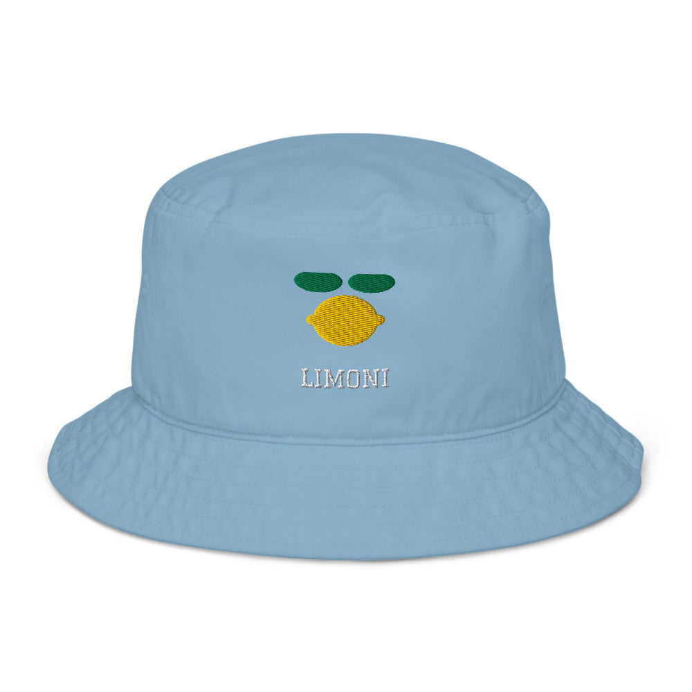 The Limoni Bucket Hat in Slate Blue, front