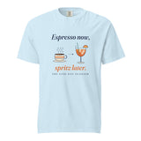 The Espresso Now, Spritz Later Tee in Chambray