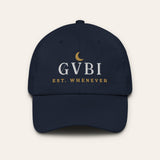 The House Dad Hat in Navy, flat lay front, product shot on cream