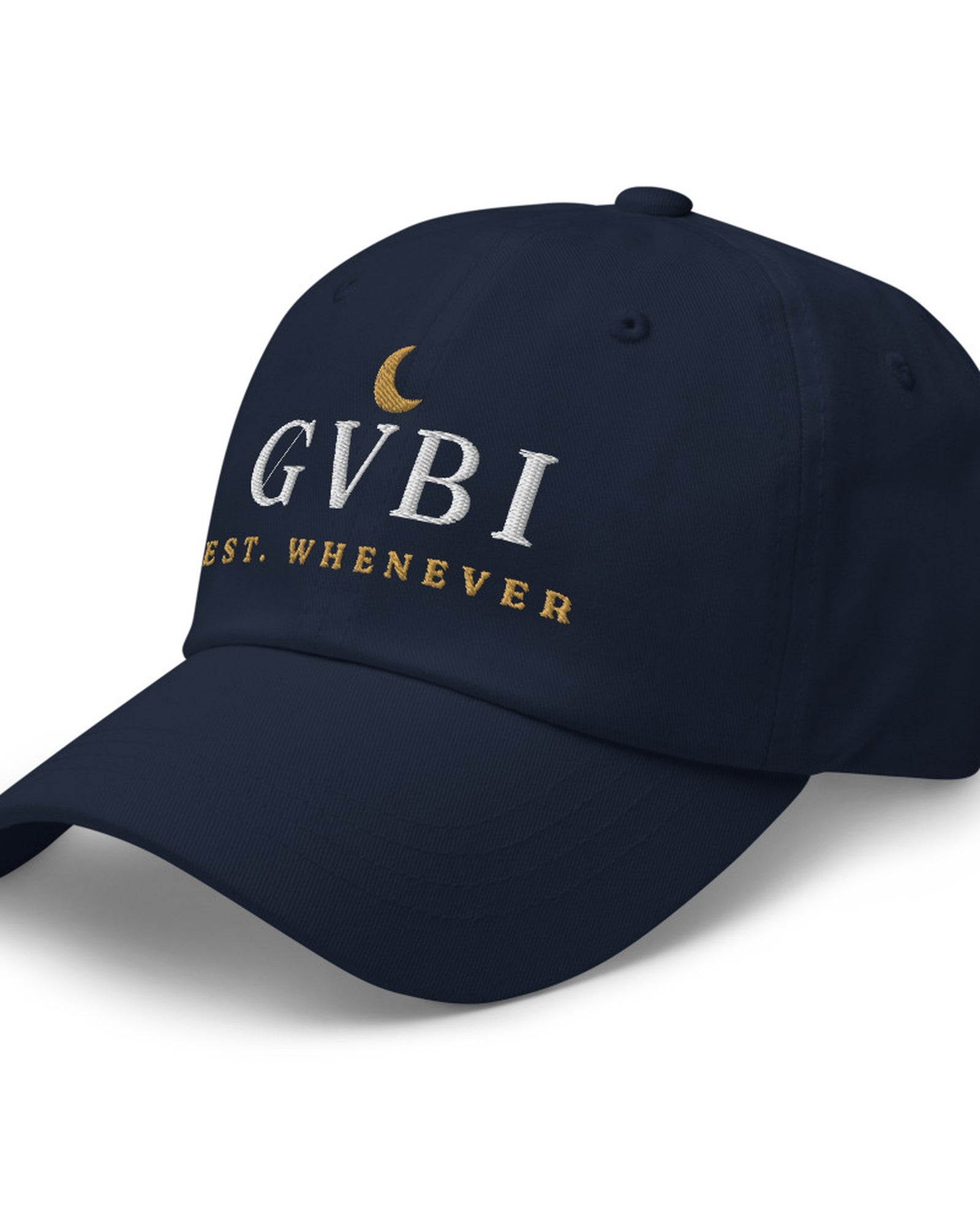 The House Dad Hat in Navy, close-up detail