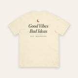 The House Tee in Ivory, close-up detail
