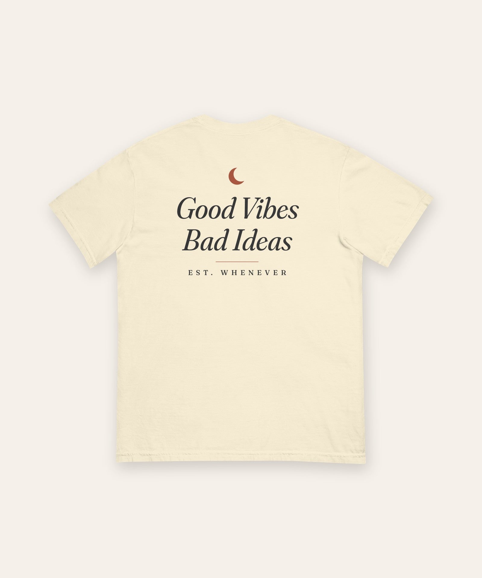 The House Tee in Ivory, close-up detail