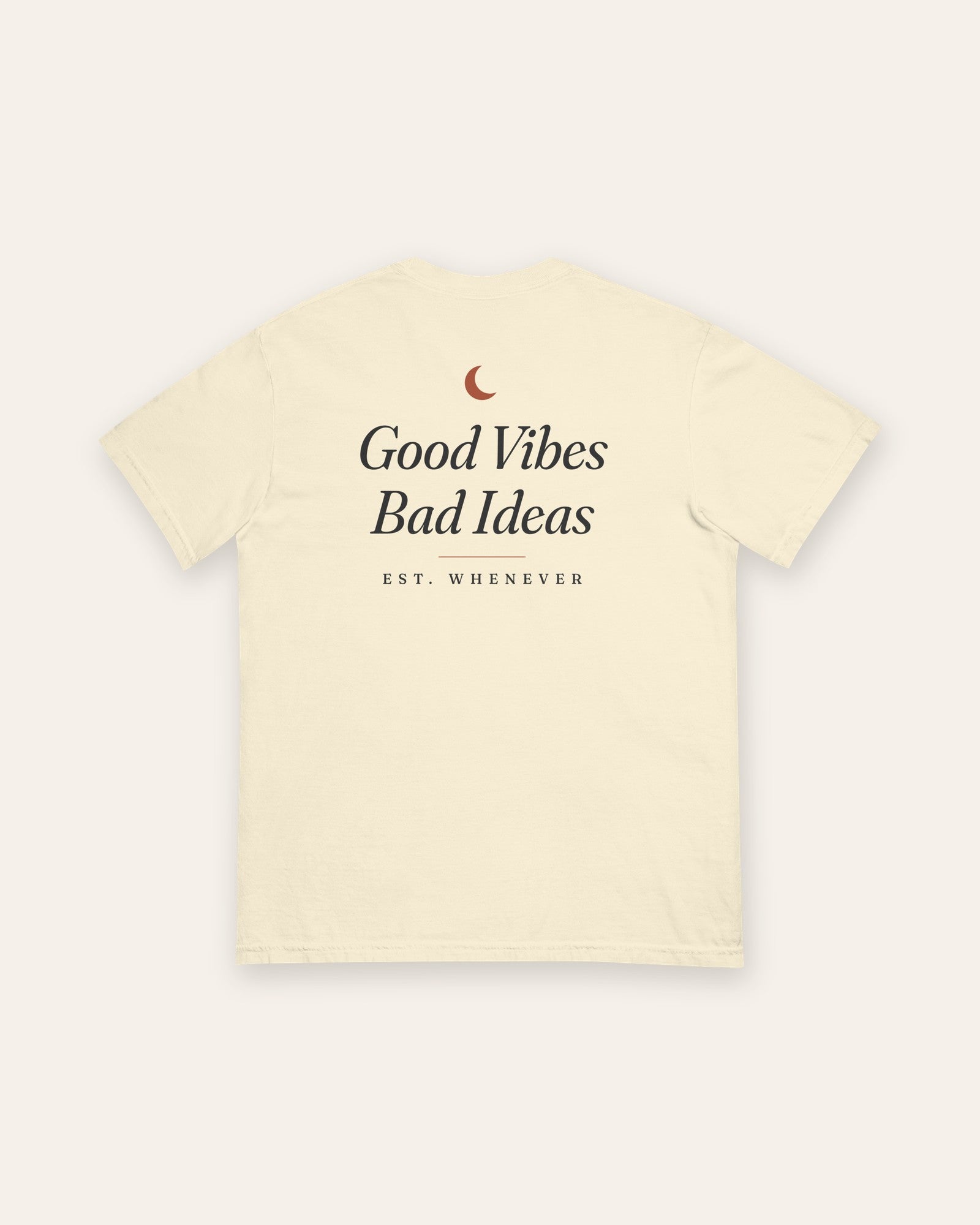 The House Tee in Ivory, close-up detail