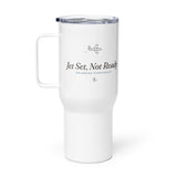 The Jet Set, Not Ready Travel Mug in White, product shot