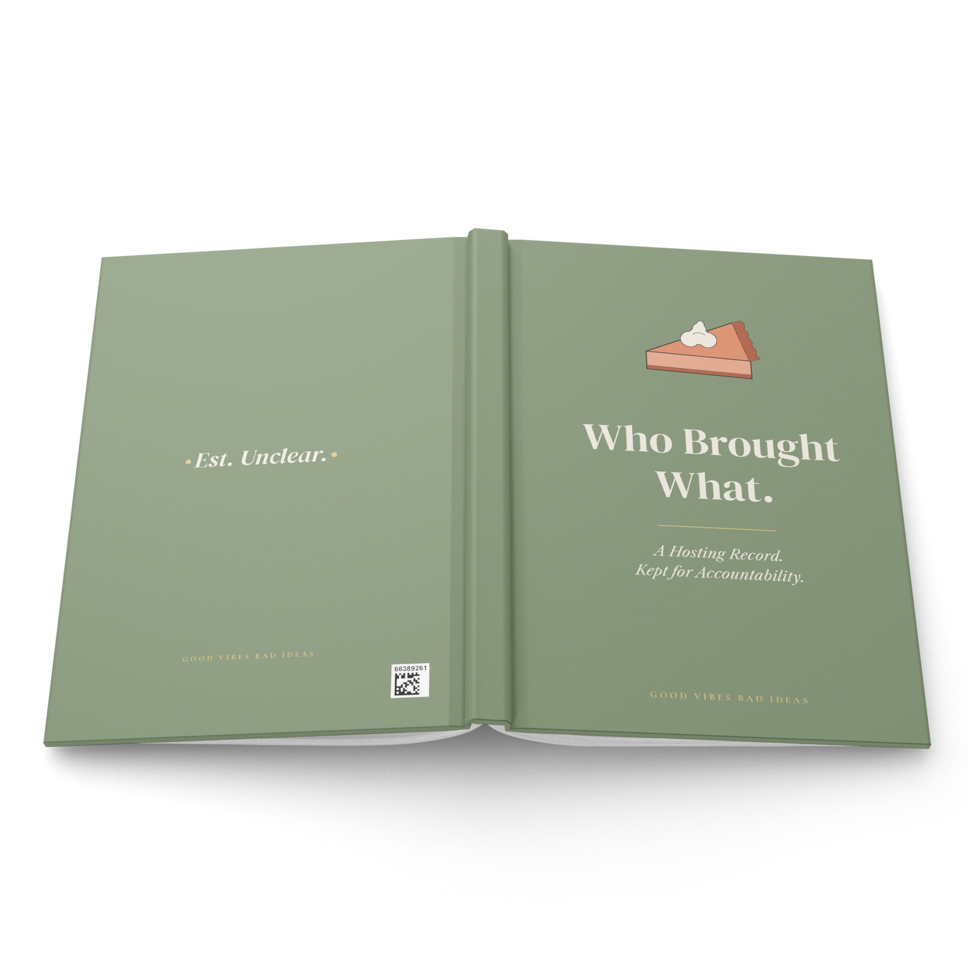 The full Sage cover laid open: Est. Unclear. on the back