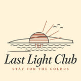 Last Light Club fine-line sunset design preview on cream