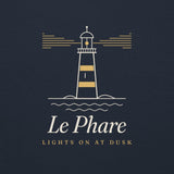 Le Phare Hoodie in Navy Blazer, close-up detail