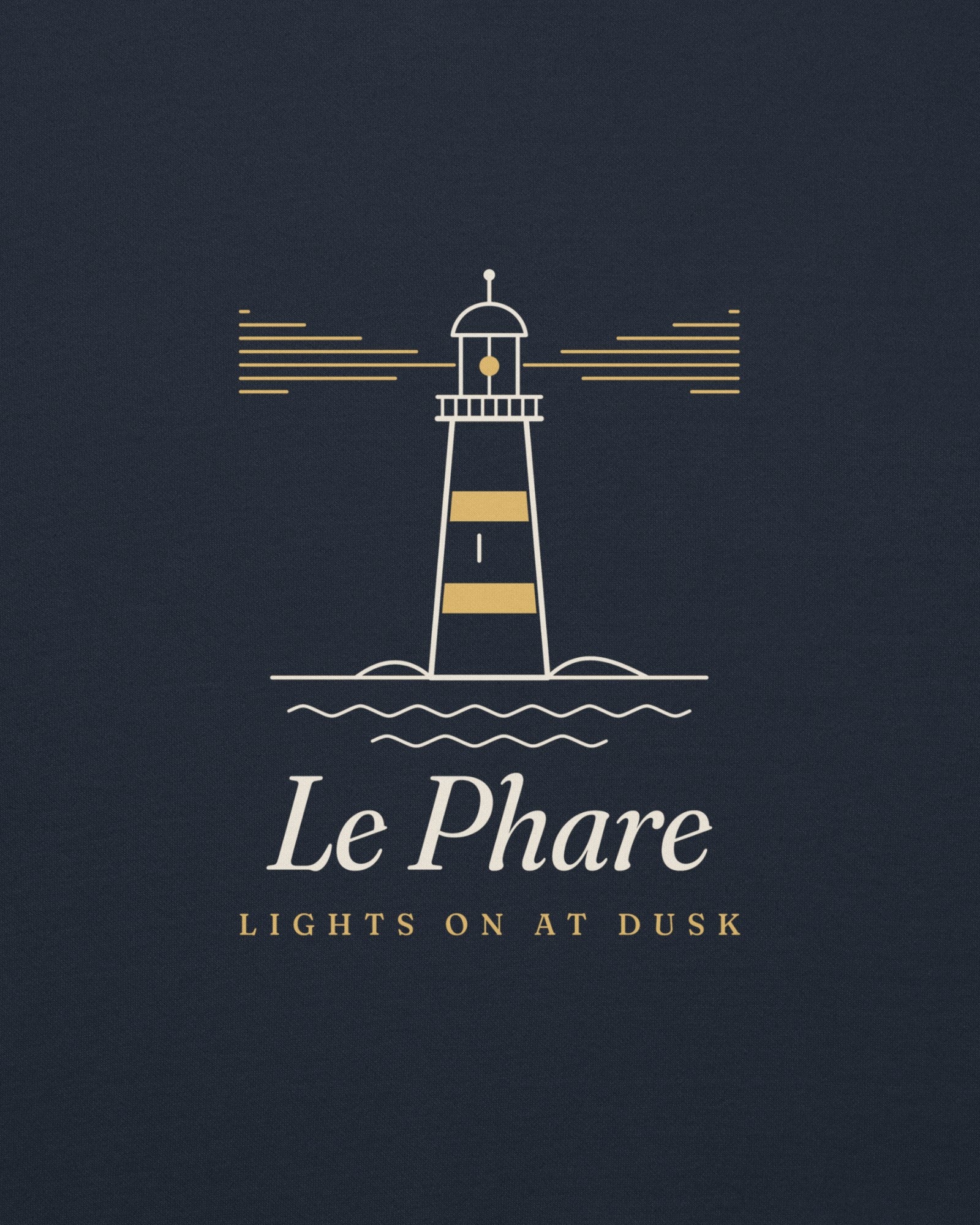 Le Phare Hoodie in Navy Blazer, close-up detail