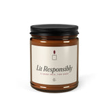 The Lit Responsibly Candle in Cinnamon Vanilla, product shot