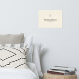 The Living Room Print, styled lifestyle shot