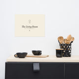The Living Room Print, styled lifestyle shot