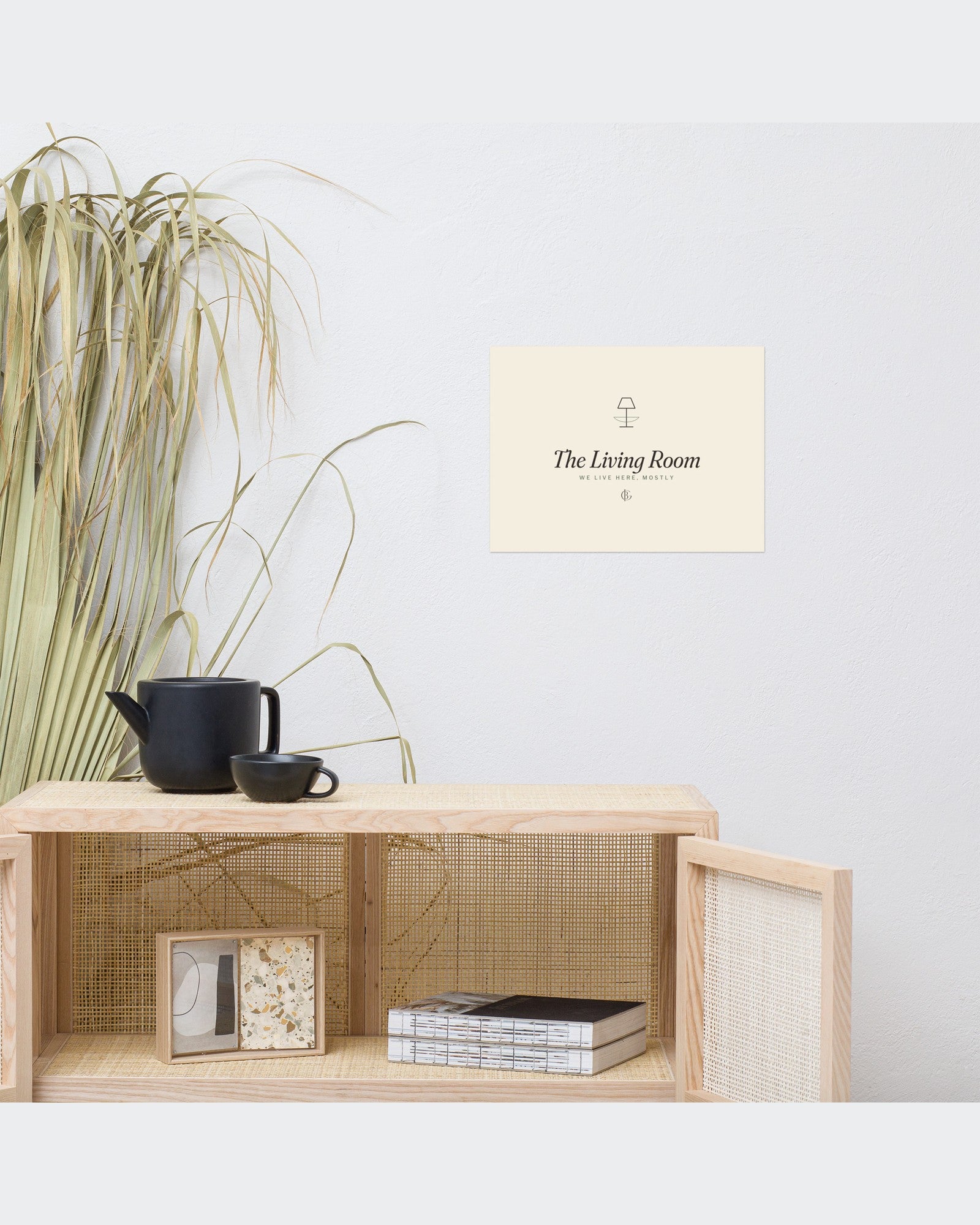 The Living Room Print, styled lifestyle shot
