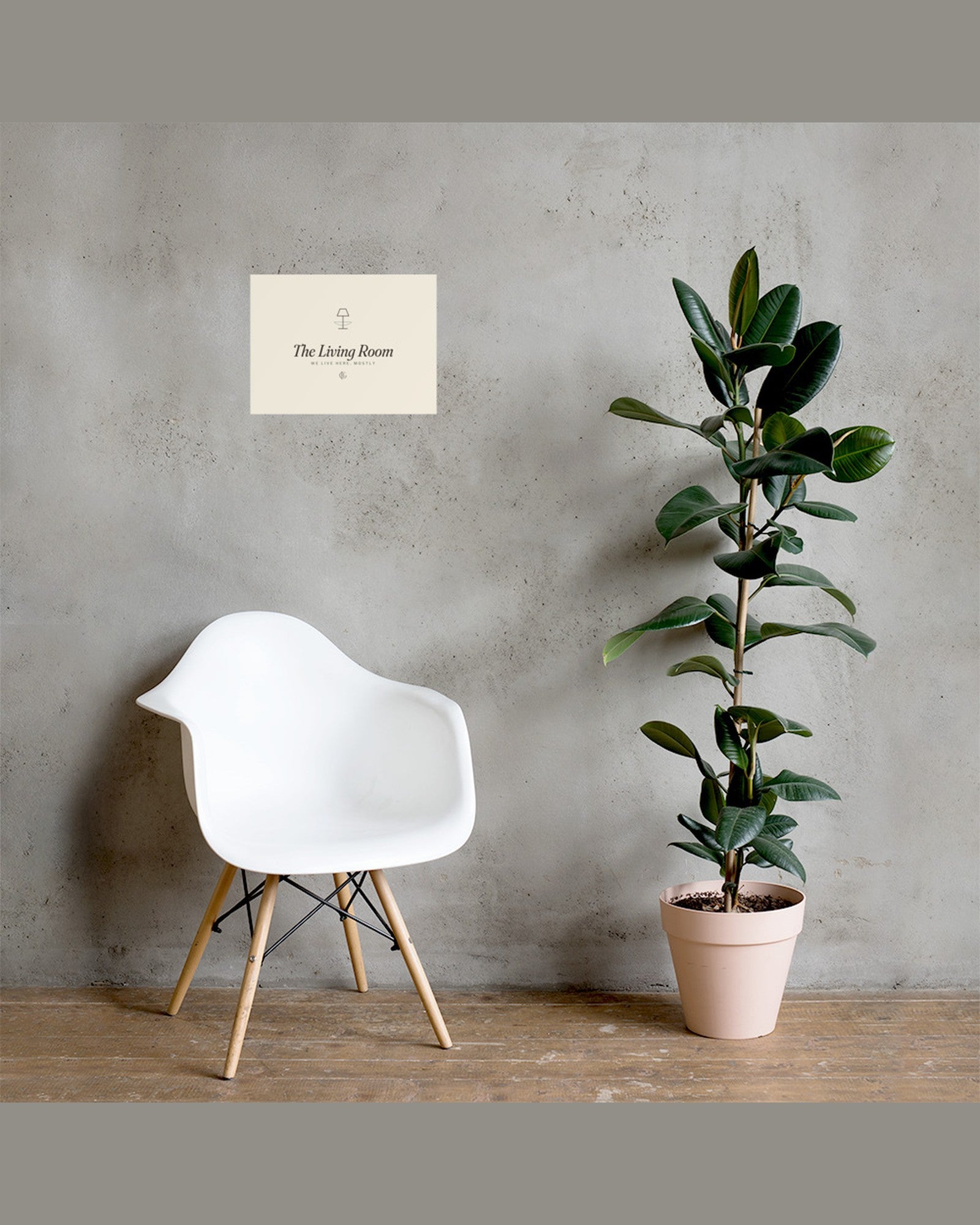 The Living Room Print, styled lifestyle shot
