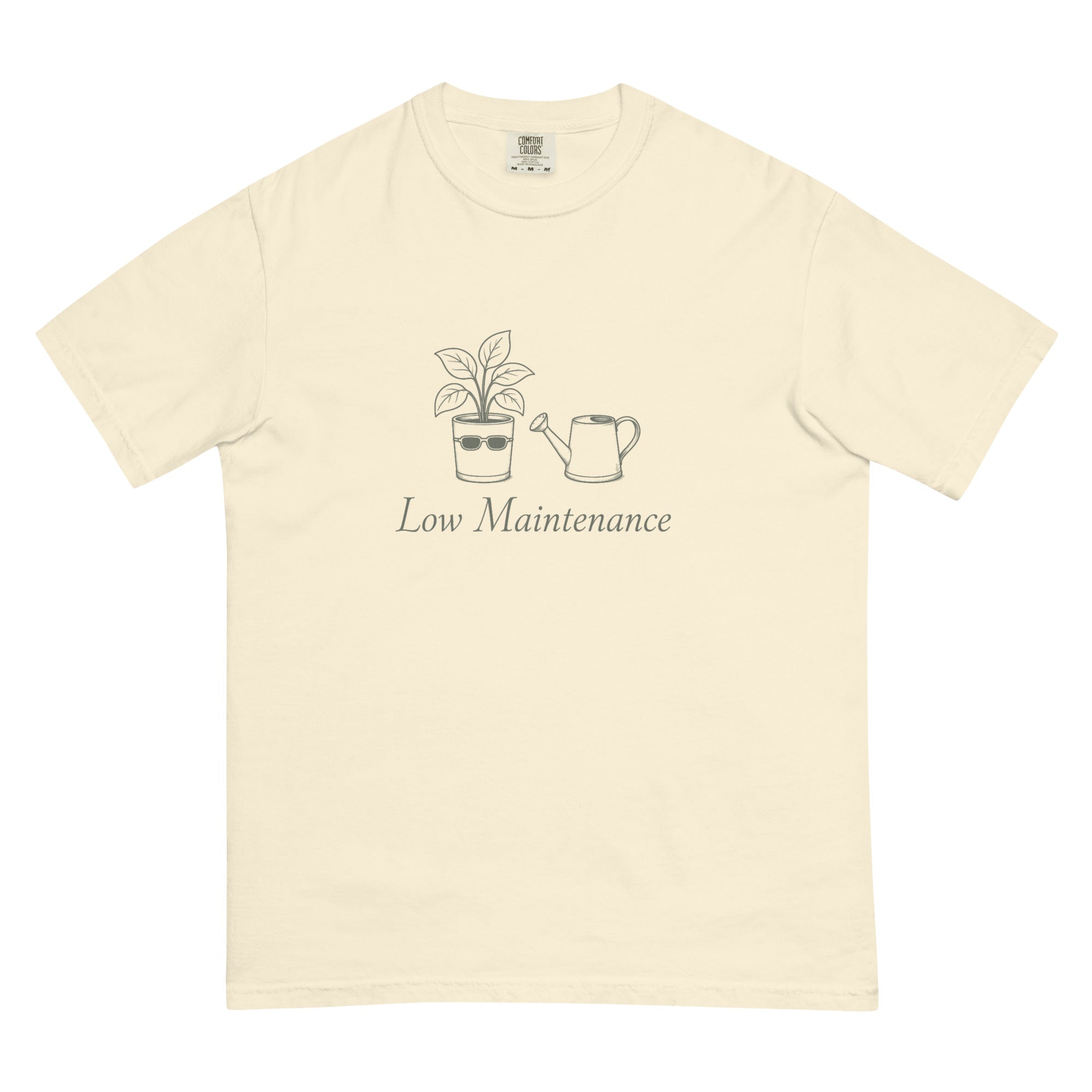 The Low Maintenance Tee in Ivory, product shot, flat lay front