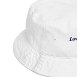 The Low Tide Bucket Hat in Bio White, detail shot