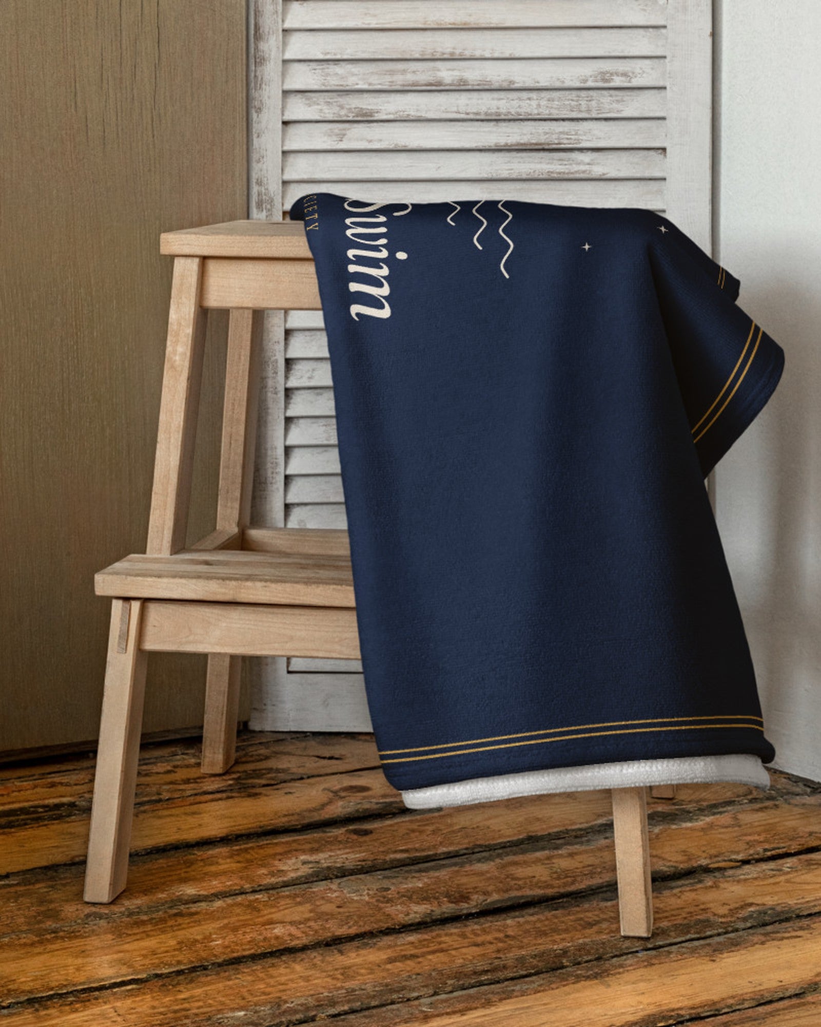 The Night Swim Beach Towel, lifestyle photo