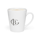 The Oat of Office Latte Mug in White, product shot from another angle