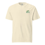 The Olive You Embroidered Tee in Ivory, flat front
