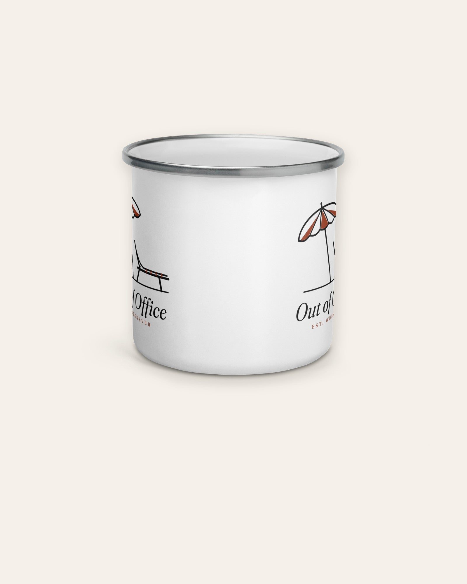 The Out of Office Camp Mug, detail view
