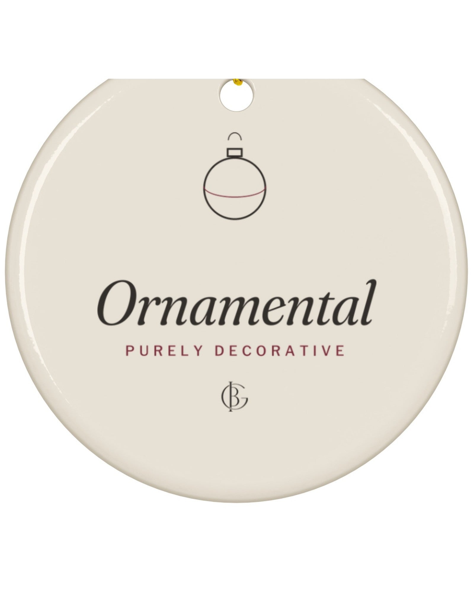 The Purely Ornamental Ornament, close-up of the design