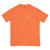 The Pasta La Vista Tee in Burnt orange, front with a small fork