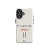 The Do Not Disturb Carving Phone Case, back, product shot