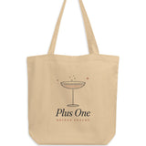 The Plus One Tote in Oyster, flat lay front, product shot on cream