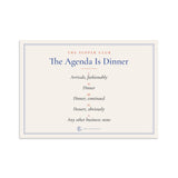 The Agenda Is Dinner Print, A3, product shot