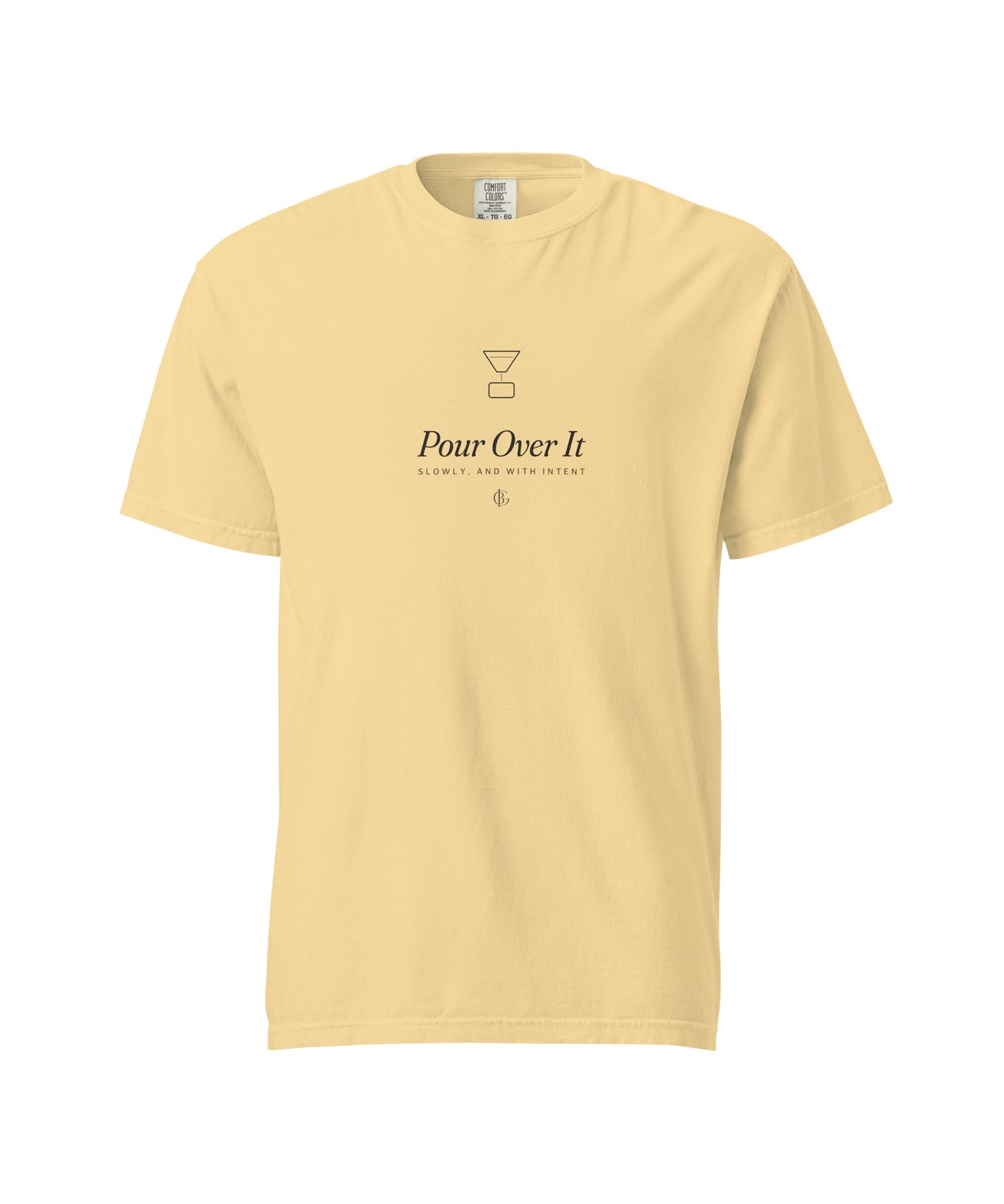 The Pour Over It Tee in Butter, product shot