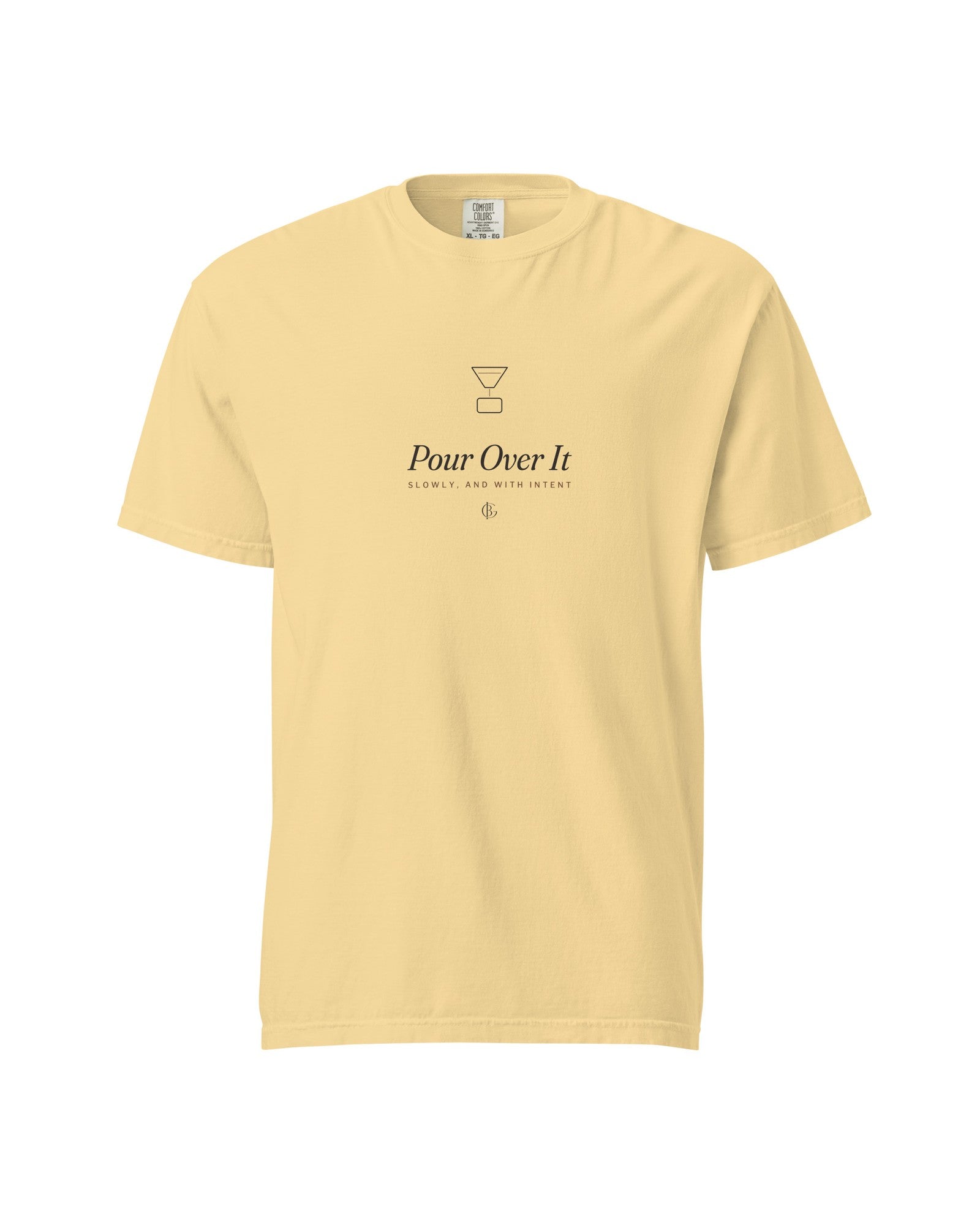 The Pour Over It Tee in Butter, product shot
