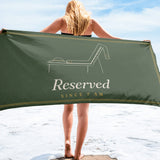 The Reserved Beach Towel, lifestyle photo
