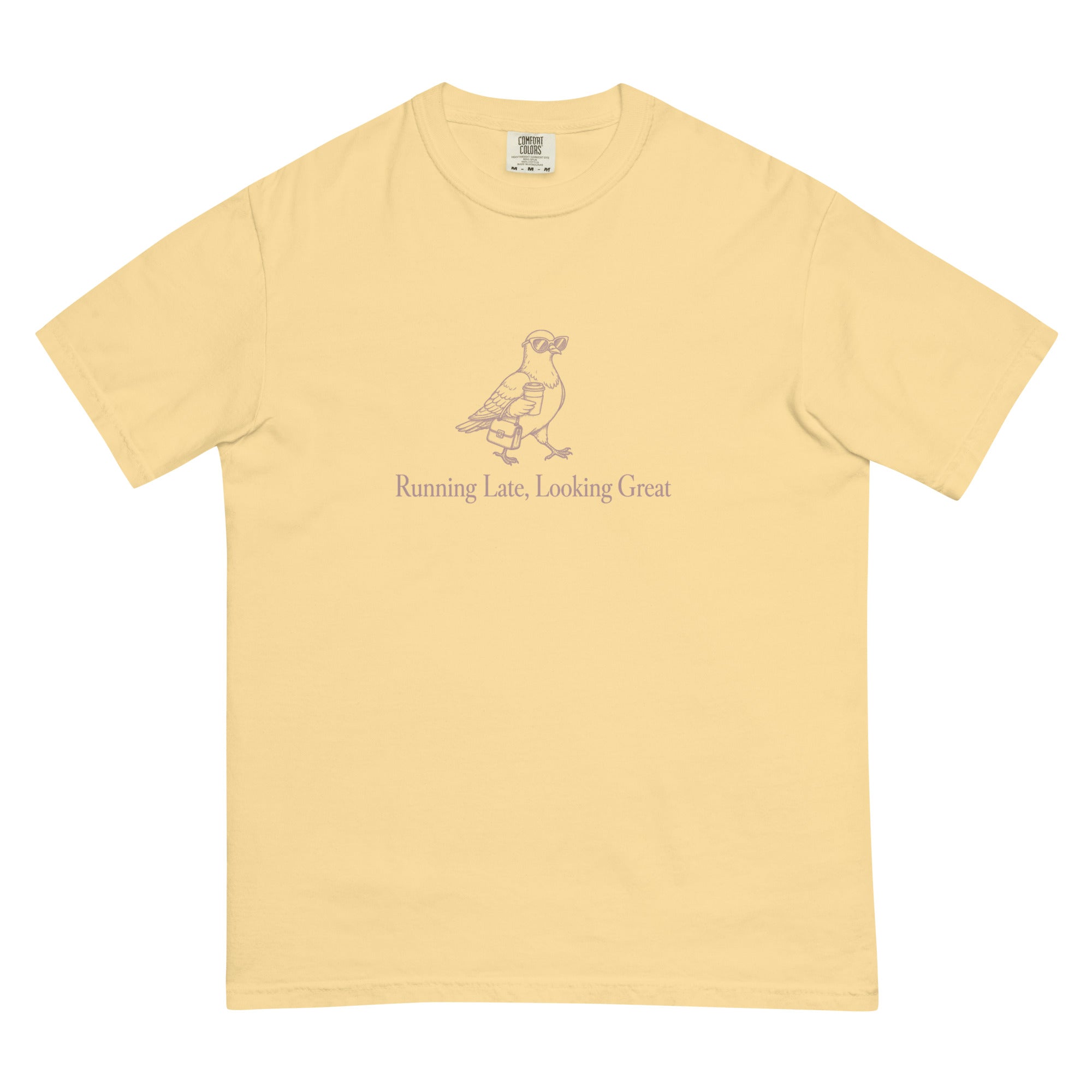 The Running Late, Looking Great Tee in Butter, product shot in Butter