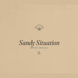 The Sandy Situation Tote in Oyster, close-up of the design