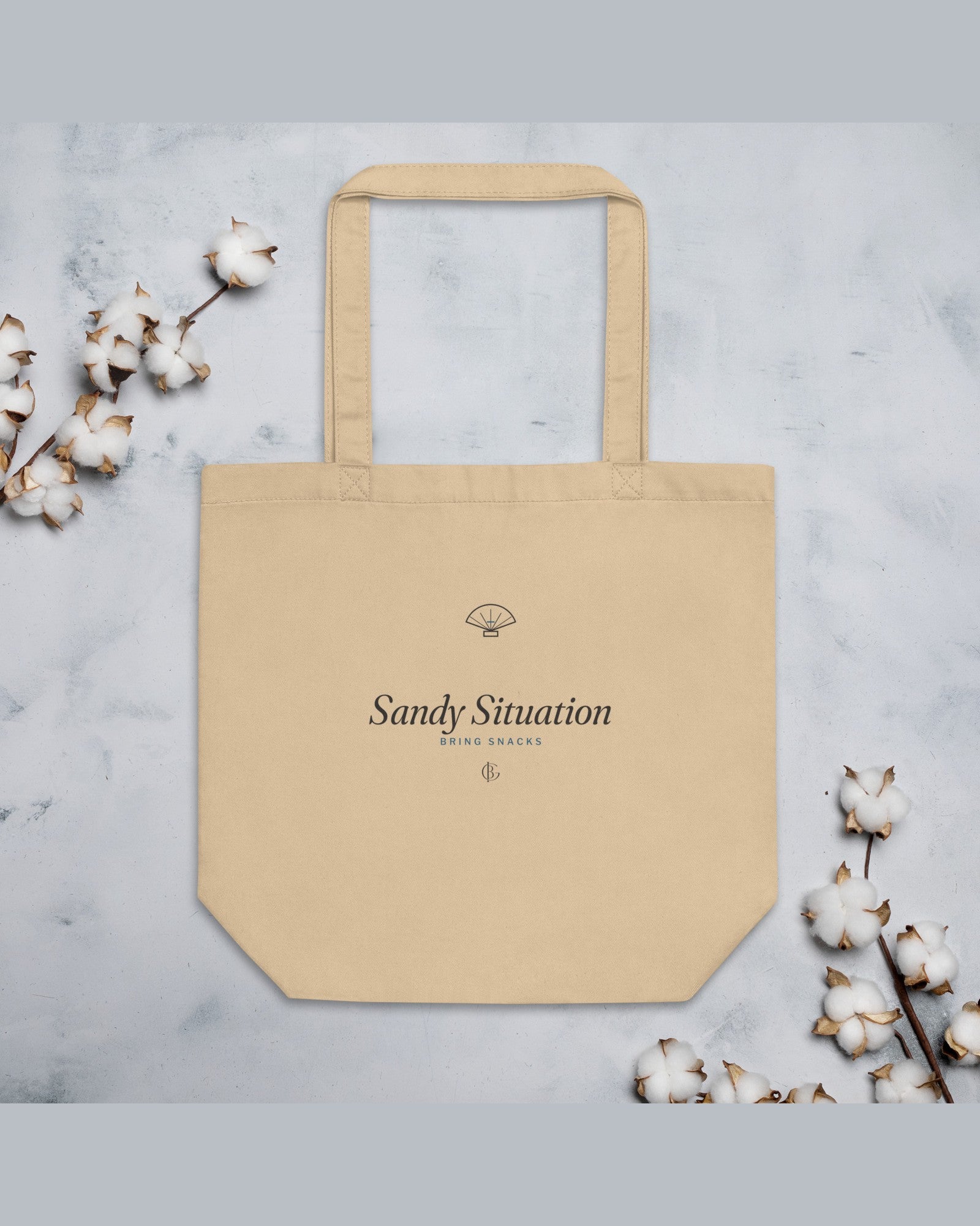 The Sandy Situation Tote in Oyster, product shot from another angle