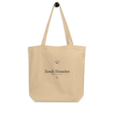The Sandy Situation Tote in Oyster, on a hanger