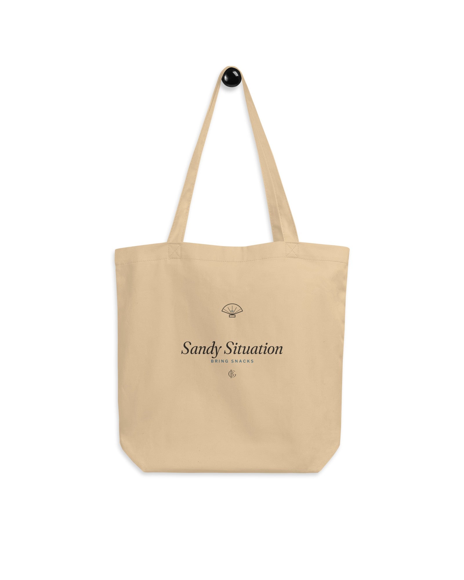 The Sandy Situation Tote in Oyster, on a hanger