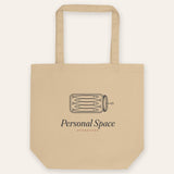 The Personal Space Tote in Oyster, flat lay front, product shot on cream