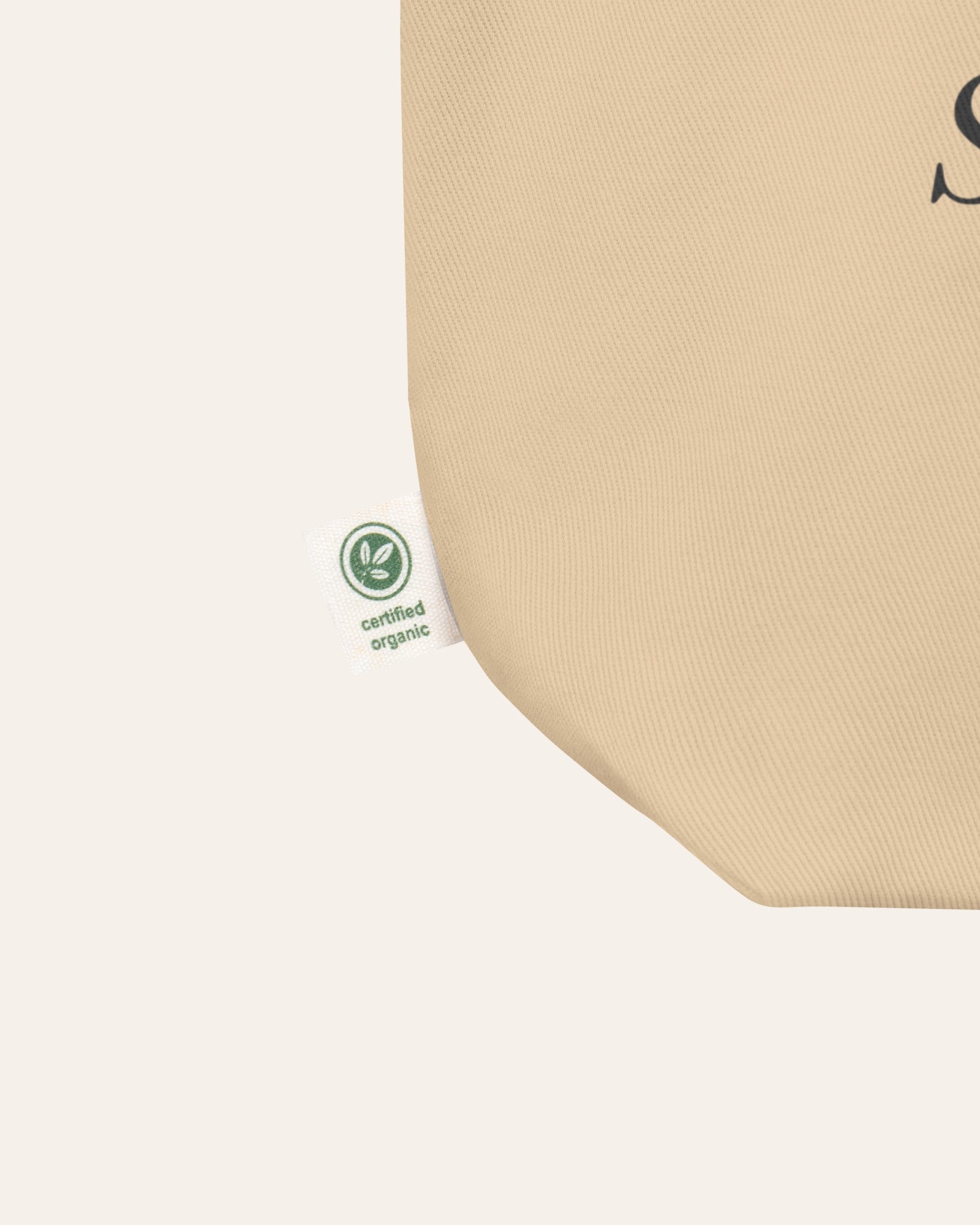 The Sea You Later Tote in Oyster, close-up detail