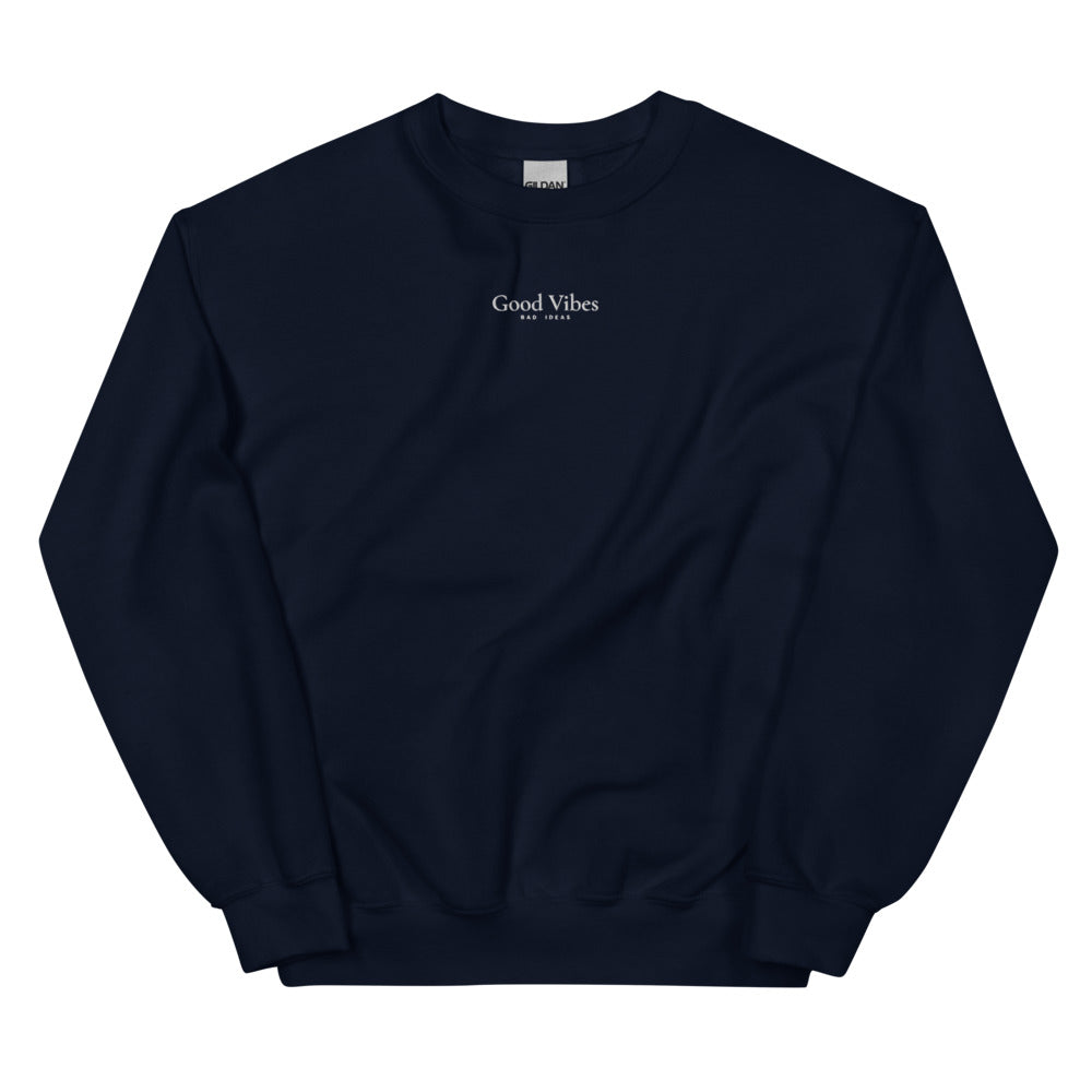The Serif Logo Crewneck in Navy, product shot