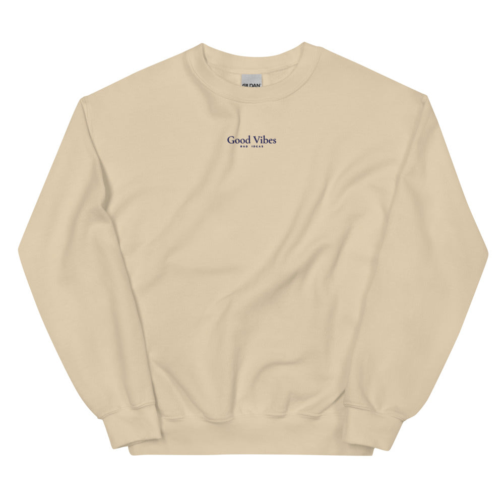 The Serif Logo Crewneck in Sand, product shot