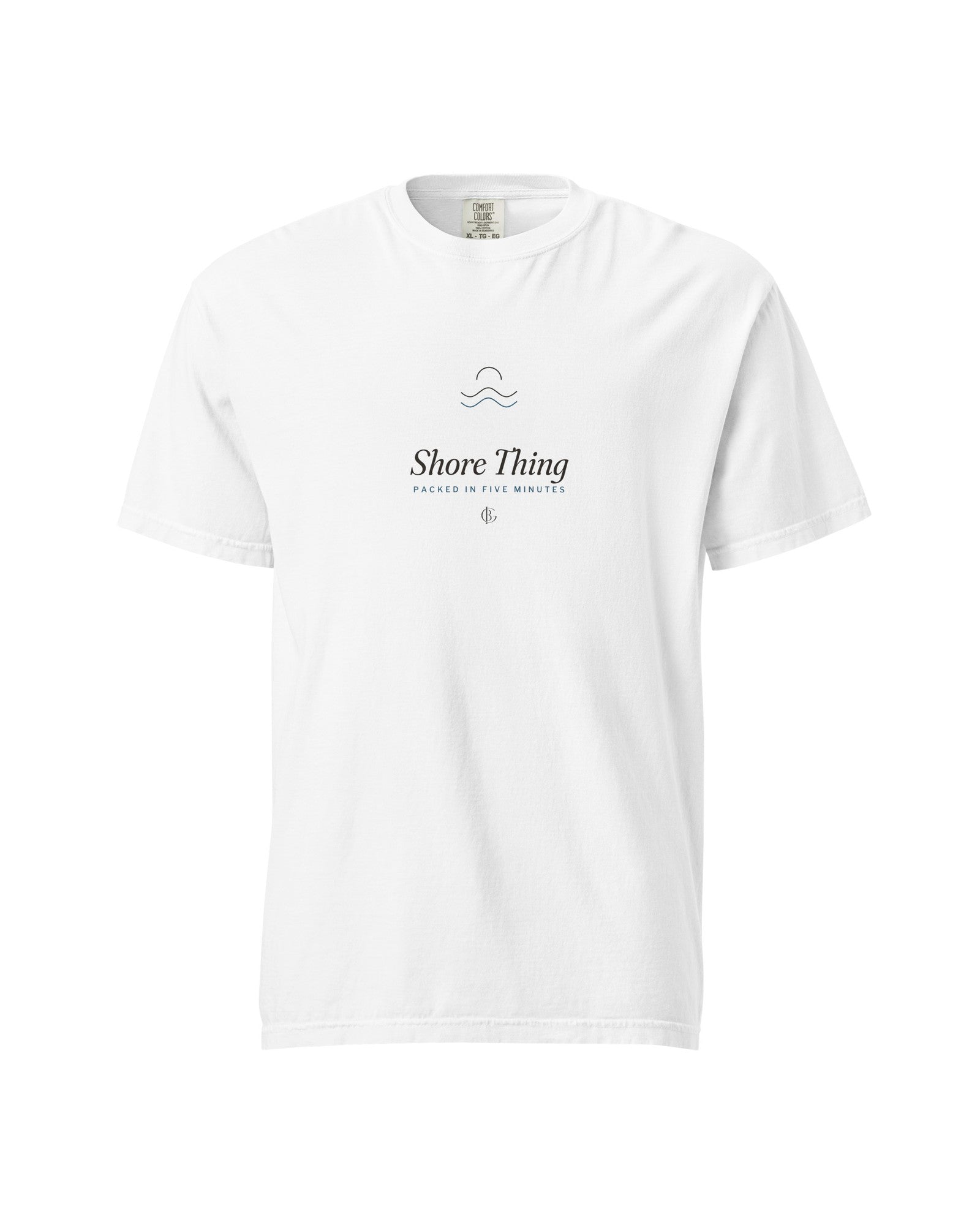 The Shore Thing Tee in White, product shot