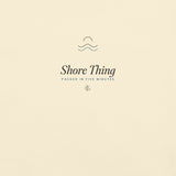 The Shore Thing Tee in Ivory, close-up of the design