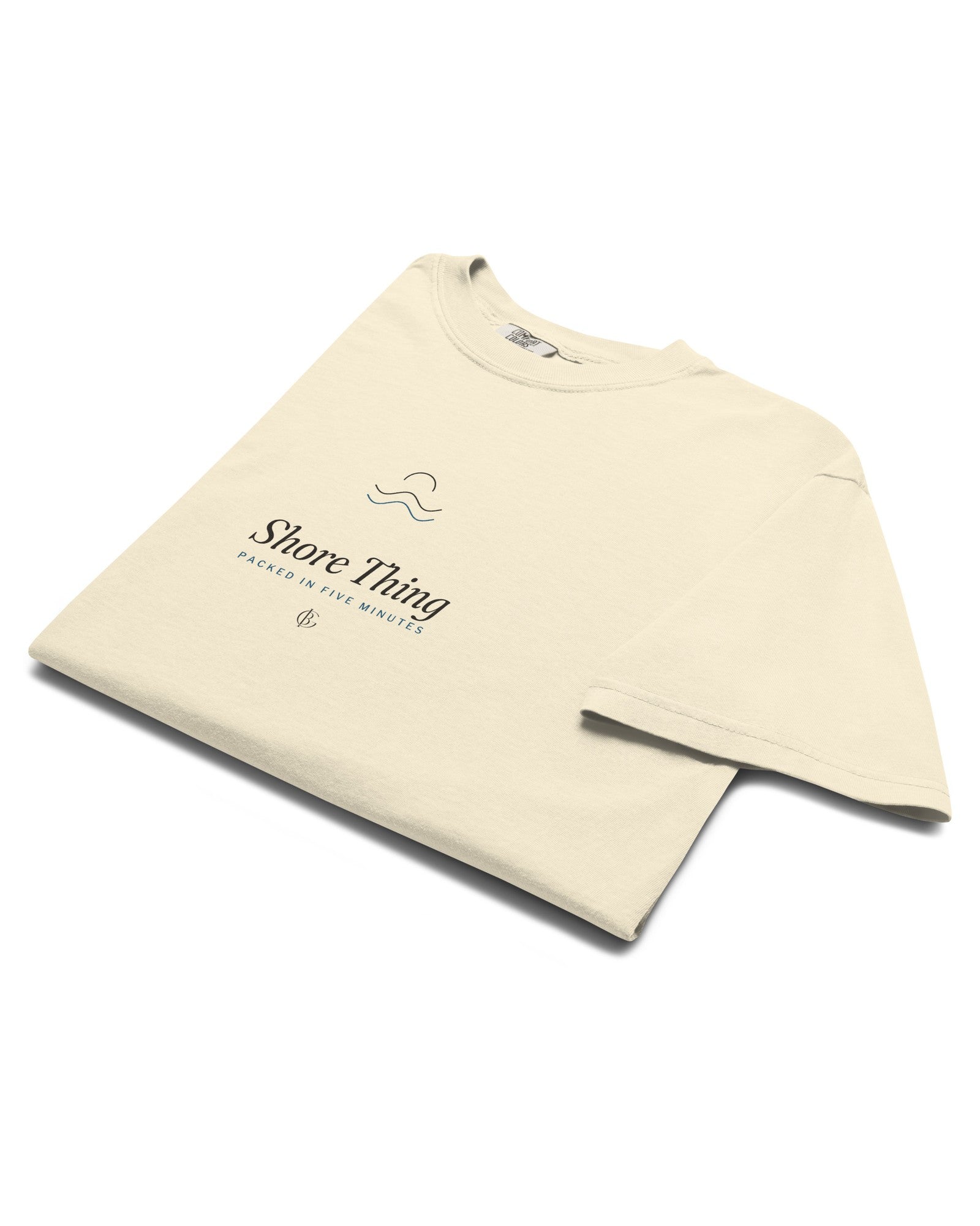 The Shore Thing Tee in Ivory, neatly folded