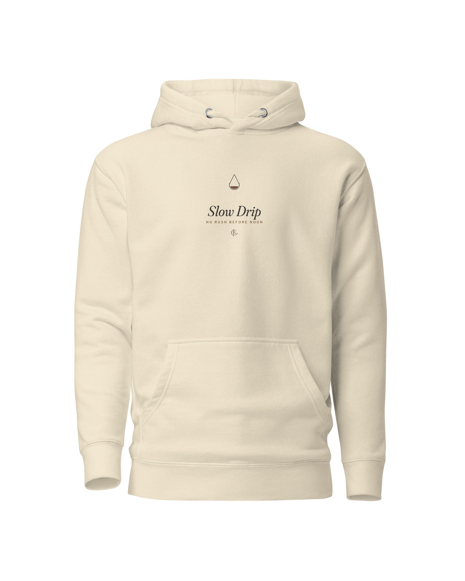 The Slow Drip Hoodie in Bone, product shot